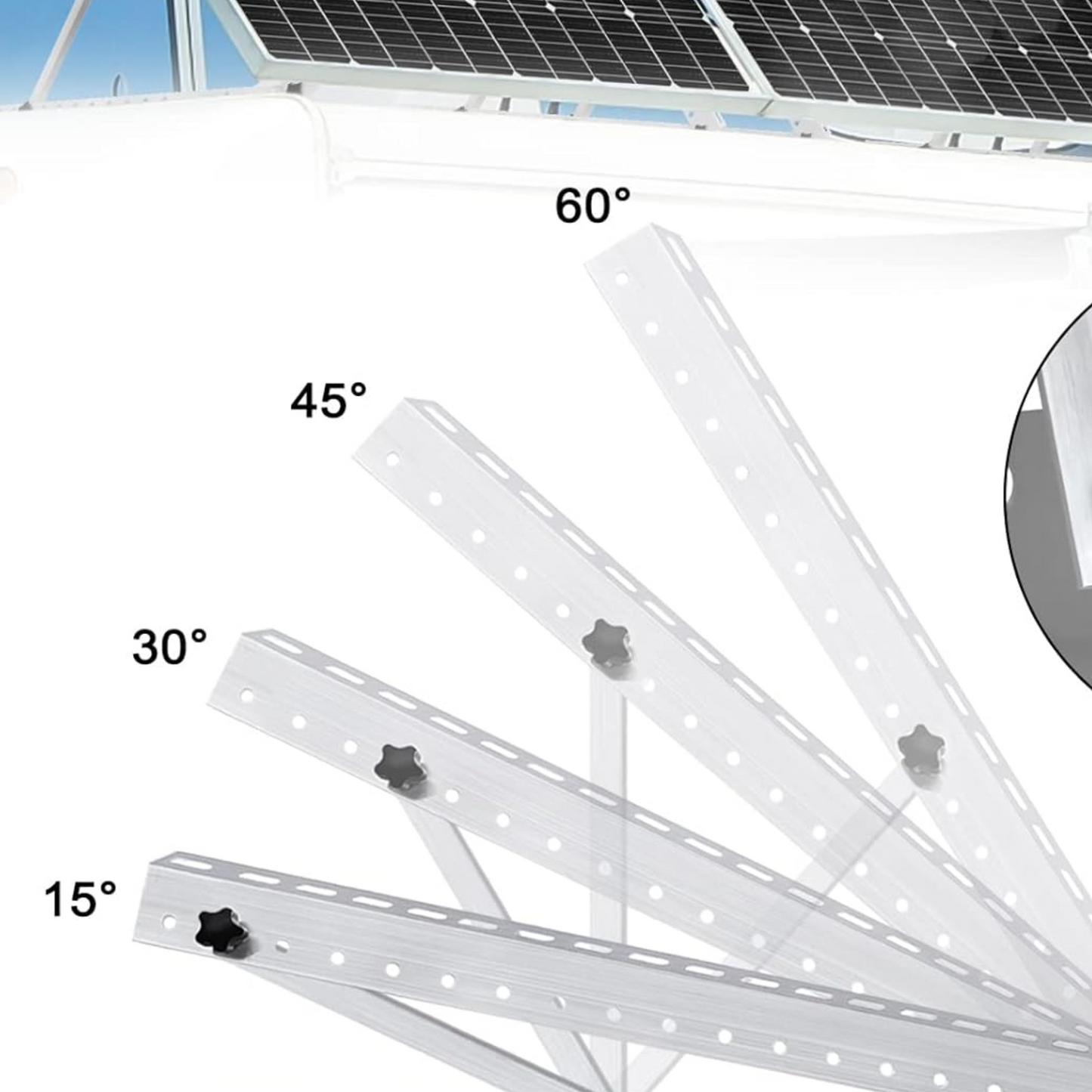STAFFA DA PAVIMENTO / PARETE IN ALLUMINIO PER PANNELLI SOLARI