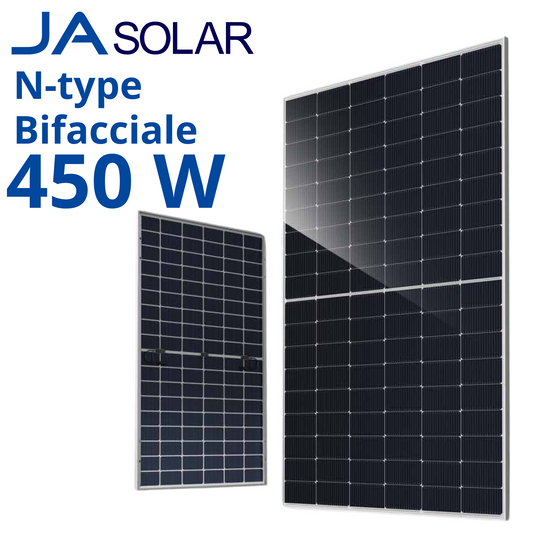 PANNELLO SOLARE 450WP JA SOLAR JAM54D40-450/LB (BF) N-type Bifacciale Doppio Vetro