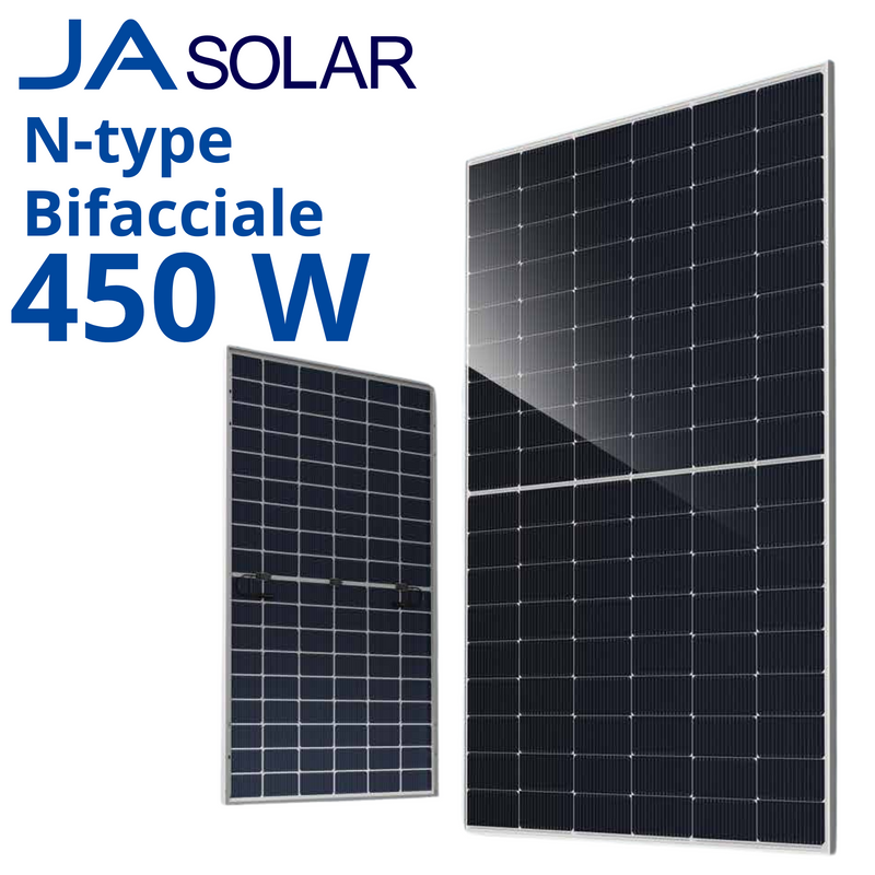 PANNELLO SOLARE 450WP JA SOLAR JAM54D40-450/LB (BF) N-type Bifacciale Doppio Vetro