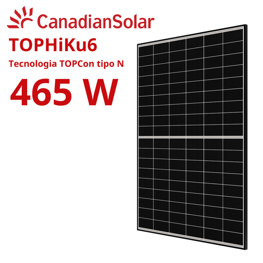 PANNELLO SOLARE 465WP CANADIAN SOLAR TOPHIKU6 N-TYPE TOPCON DOPPIO VETRO