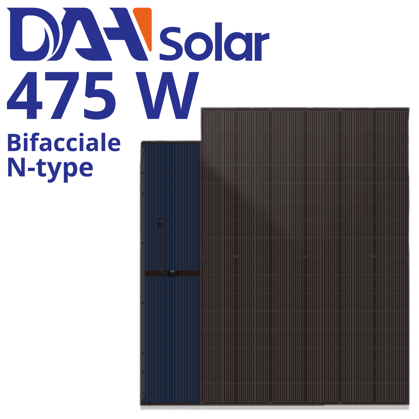 Pannello Solare Fotovoltaico 475-480W DAH Solar DHN-48Z20/DG(BW) N-Type Bifacciale Doppio Vetro Full Black