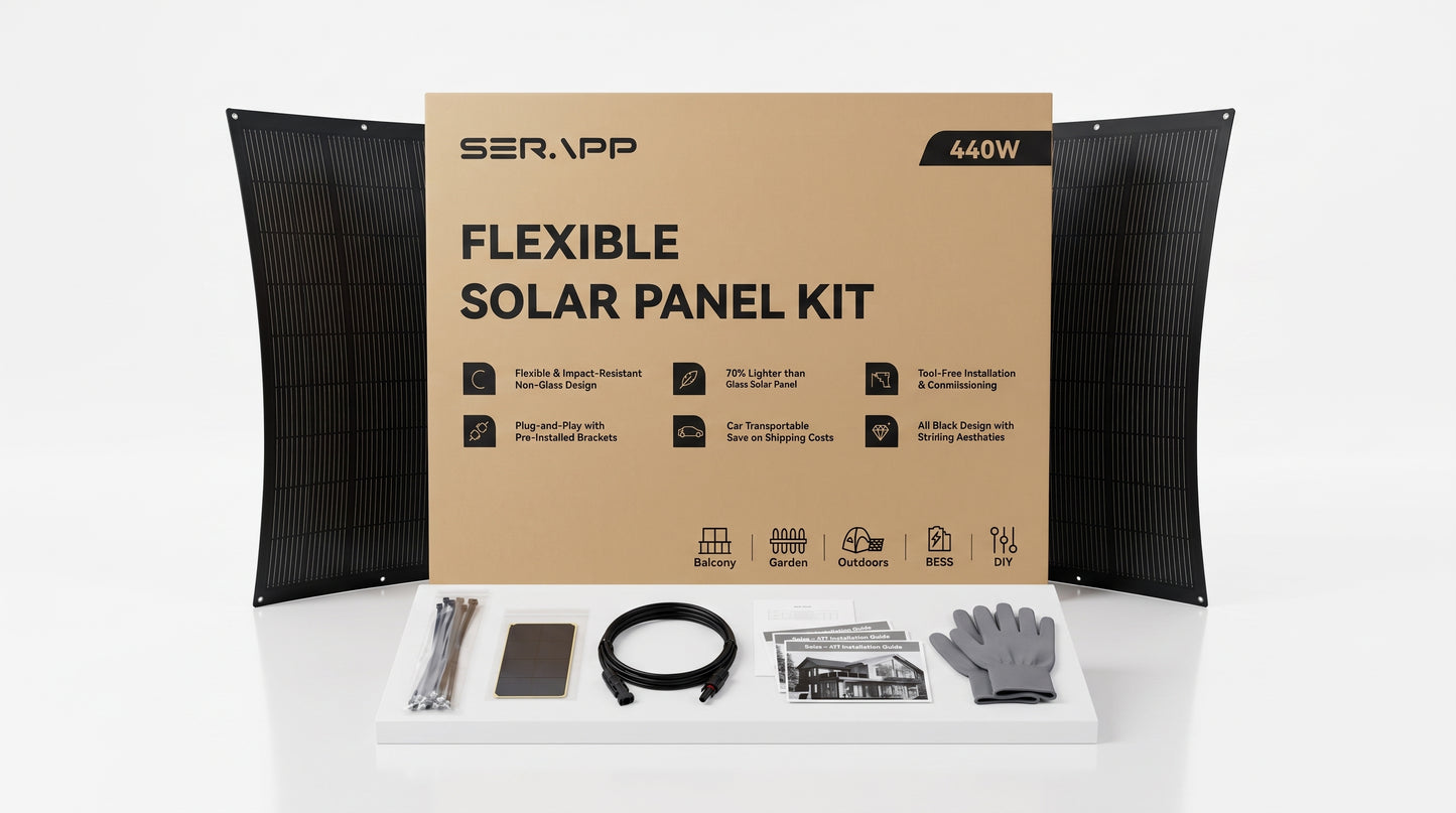 Pannelli Fotovoltaici Flessibili Ultraleggeri 440 W (2x220 W)